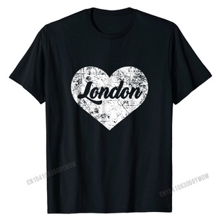 T-shirt  เสื้อยืดลําลอง ผ้าฝ้าย แขนสั้น พิมพ์ลาย I Love London น่ารัก สําหรับผู้ชายS-5XL