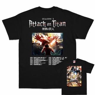 เสื้อยืด ลายการ์ตูนอนิเมะ Attack On Titan Shingeki No Kyojin Season 2 30s พรีเมี่ยม 24s 20s สําหรับผู้ชาย