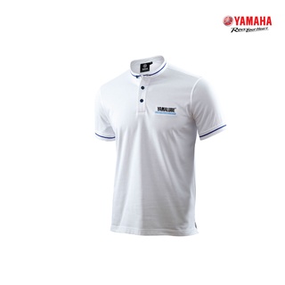 YAMAHA เสื้อโปโล Yamalube คอจีน สีขาว