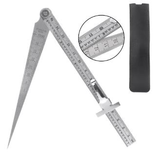 Stainless steel welding taper gauge and depth ruler