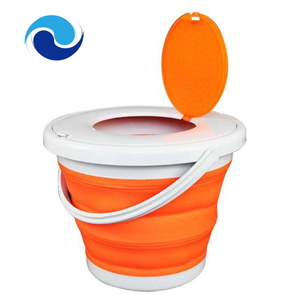 Portable Folding Bucket Foldable Basin Tourism Outdoor Folding Bucket with Lids Fishing Camping