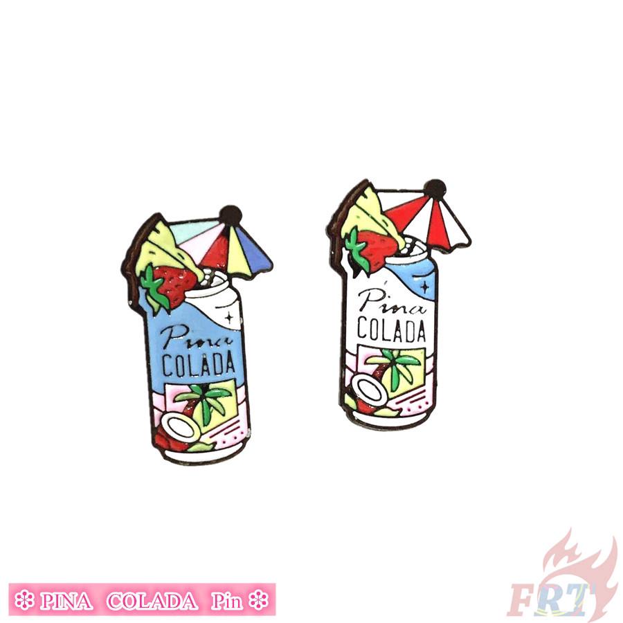 &gt; Ready Stock &lt; ❉ PINA COLADA Pin ❉1Pc Coconut Grove Cocktail Pins Metal Cosplay Collection Brooches