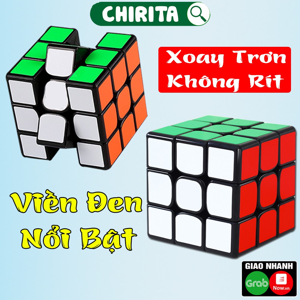 Rubik 3x3x3 Premium BLACK FRAME - ราคาถูก 3x3 Rubiks Cube หมุนได้อย่างราบรื่น ของเล่นการพัฒนาทางปัญญา ของเล่นเด็ก CHIRITA