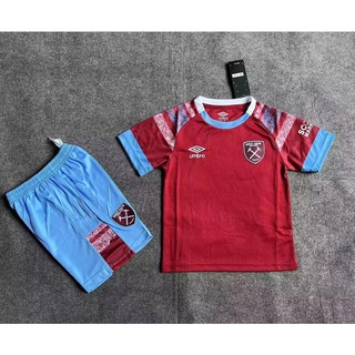 พร้อมส่ง เสื้อกีฬาแขนสั้น ลายทีมชาติฟุตบอล West Ham United 22-23 ชุดเหย้า สําหรับเด็ก