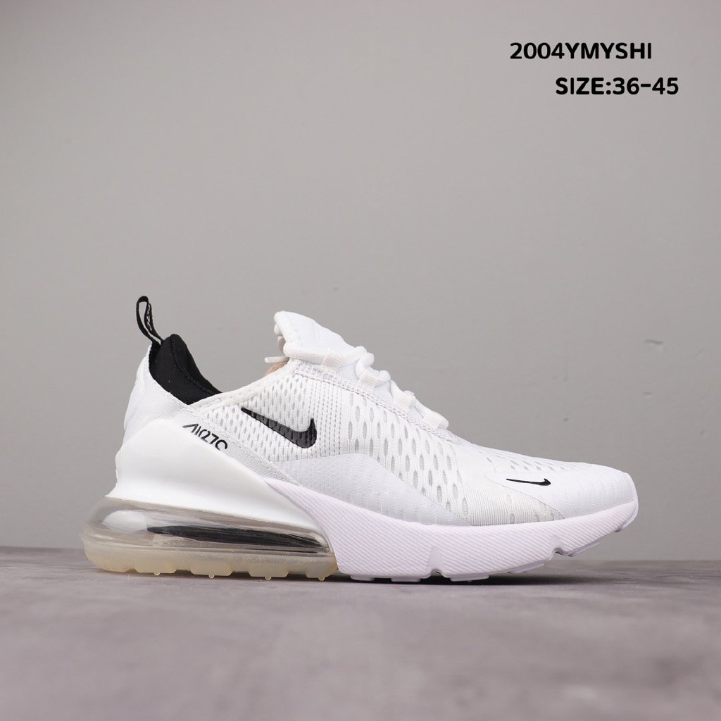✎[ข้อเสนอพิเศษ]  Nike React Air Max 270 รองเท้าวิ่งเบาะลม รองเท้ากีฬา (ขาว)