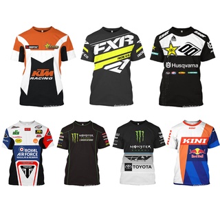 เสื้อกีฬาแขนสั้น ลายทีมขี่จักรยานเสือภูเขาวิบาก Red Bull Ktm F1 สําหรับผู้ชาย