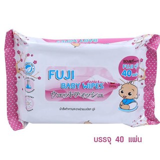 【ยกลังทั้งหมด36ห่อ】ทิชชู่เปียกFUJI BABY WIPES ห่อละ40แผ่น