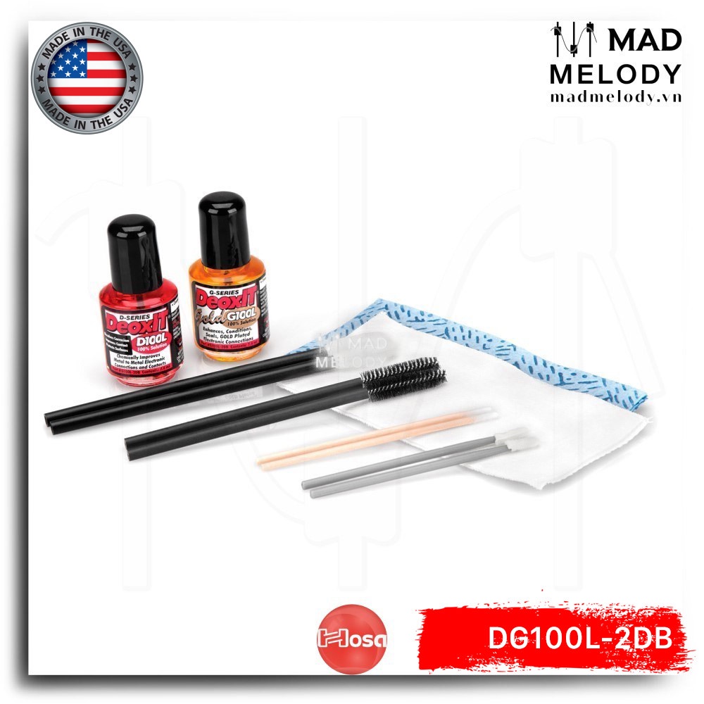 Hosa CAIG DeoxIT Equipment Care Kit DG100L-2DB [ชุดทําความสะอาด Roxygen สําหรับปลั๊กสาย Care, NEW & 