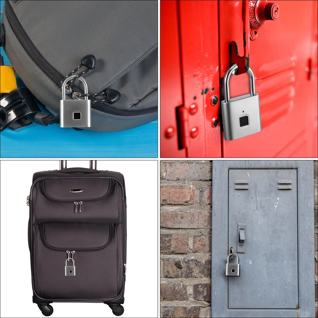 แม่กุญแจ สแกนลายนิ้วมือ Fingerprint Lock กุญแจลายนิ้วมือ Smart lock กุญแจล็อคกระเป๋า
