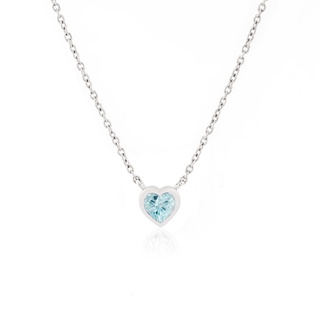 Chada จี้พร้อมสร้อยคอเสริมดวงให้ผู้ใหญ่เมตตา รุ่น Heart ประดับอัญมณีสี SKY BLUE TOPAZ