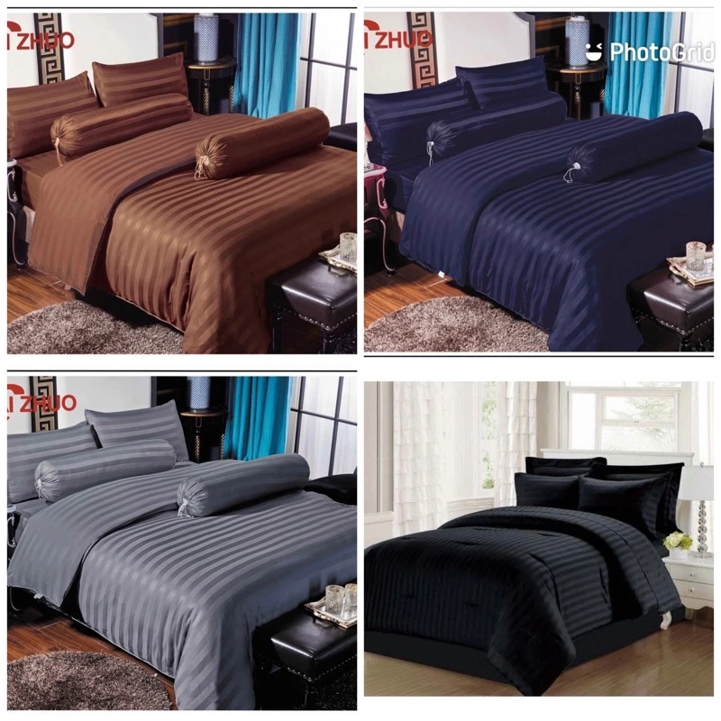 ผ้าปูที่นอน ครบชุด 6 ชิ้น เเถมผ้านวม ขนาด 3.5 ฟุต 5 ฟุต 6 ฟุต