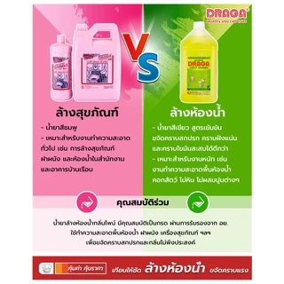 DRAGA น้ำยาล้างห้องน้ำ สูตรเข้มข้นพิเศษ สีเขียว ขนาด 3.8 ลิตร