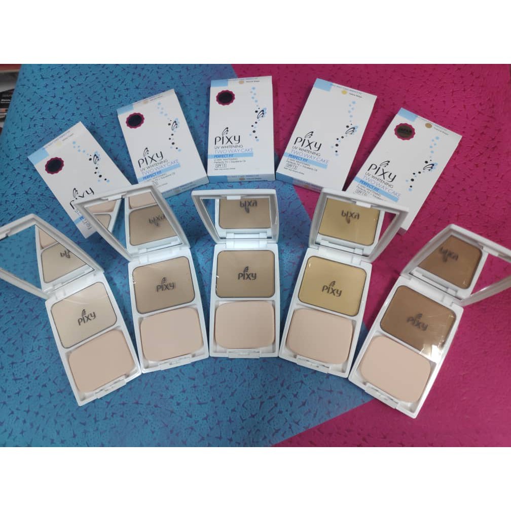 Pixy UV Whitening SPF15 2 Way Cake 12.2g+refill 12.2g