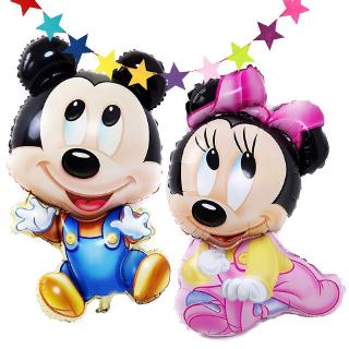 Cartoon Mickey Mouse Balloons Cute Minnie Mickey  Aluminum Foil Balloon Baby Birthday Party Decoration