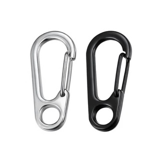 ตะขอแขวนพวงกุญแจอลูมิเนียมสังกะสี Carabiner Snap 10 ชิ้น