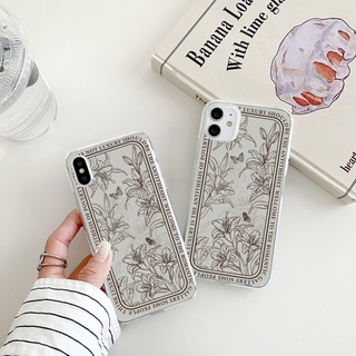 lilies  เคสไอโฟน 7 8 plus se2020  iPhone 14 11 พลัส cute 12 14 13 pro max phone case Xr 13 promax 8 Xs X max เคส นิ่ม