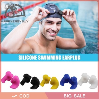 On Sale &amp; 1 Pair Waterproof Earplugs Silicone Portable Ear Plugs Swimming Accessories