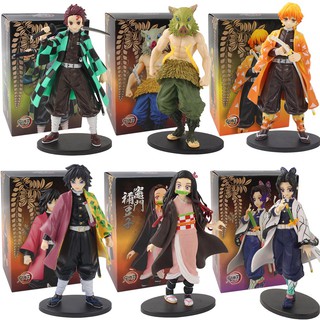 โมเดลฟิกเกอร์ Demon Slayer Kimetsu No Yaiba Tanjirou Agatsuma Zenitsu Kochou Shinobu Kamado Nezuko น่ารัก ของขวัญวันเกิด สําหรับเด็ก