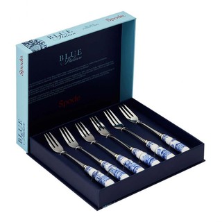 Spode Blue Italian Set of 6 Pastry Forks บ็อกเซ็ตส้อม