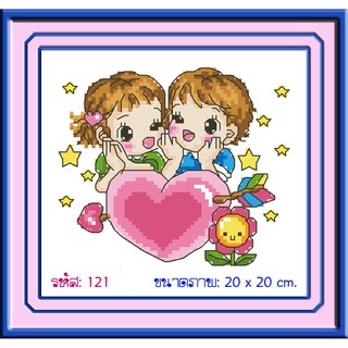 ไอแอมครอสติช iamcrossstitch DIY รหัส L-121 20x20 cm. ชุดอุปกรณ์งานฝีมือปักครอสติชครบชุด