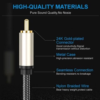 Coaxial สายเคเบิ้ลเสียงดิจิตอล Rca To Rca Male Tv ซับวูฟเฟอร์ชุบทอง 12.04