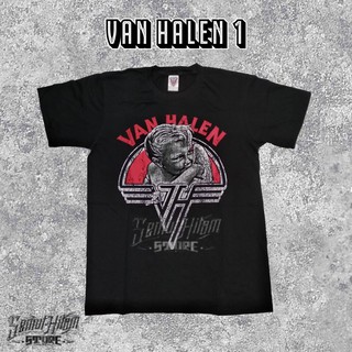 เสื้อยืดผ้าฝ้ายพิมพ์ลายแฟชั่น เสื้อยืด พิมพ์ลาย VAN HALEN Builtup Music Band สไตล์คลาสสิก สําหรับผู้ชาย