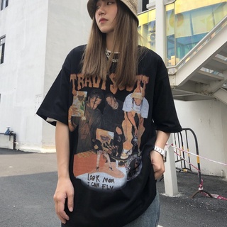 Short sleeve round neck korean style short oversize cotton tshirt drew funny korean wanita japanese tops hip hop baggy b