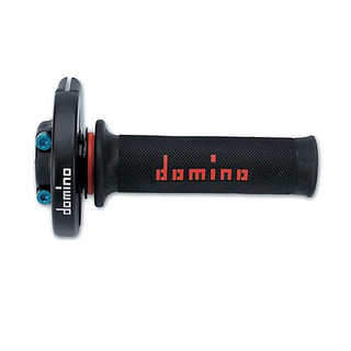 Domino Racing ประกับน๊อตไทเท สำหรับสายเดี่ยว พร้อมปลอกแฮนด์ A010 สีดำ/แดง