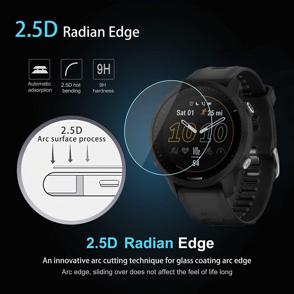 ฟิล์มกระจกนิรภัยกันรอยหน้าจอ อุปกรณ์เสริม สําหรับ Garmin Forerunner 955 255 255S 2 ชิ้น