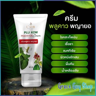 [ของแท้ ส่งฟรี!!] ครีมพลูคาว พลูคาวพญายอ Plu kow Cream 40ml. Plukow ครีมพญายอ ครีมสมุนไพรไทย สำหรับ บำรุงผิว ผื่นแพ้