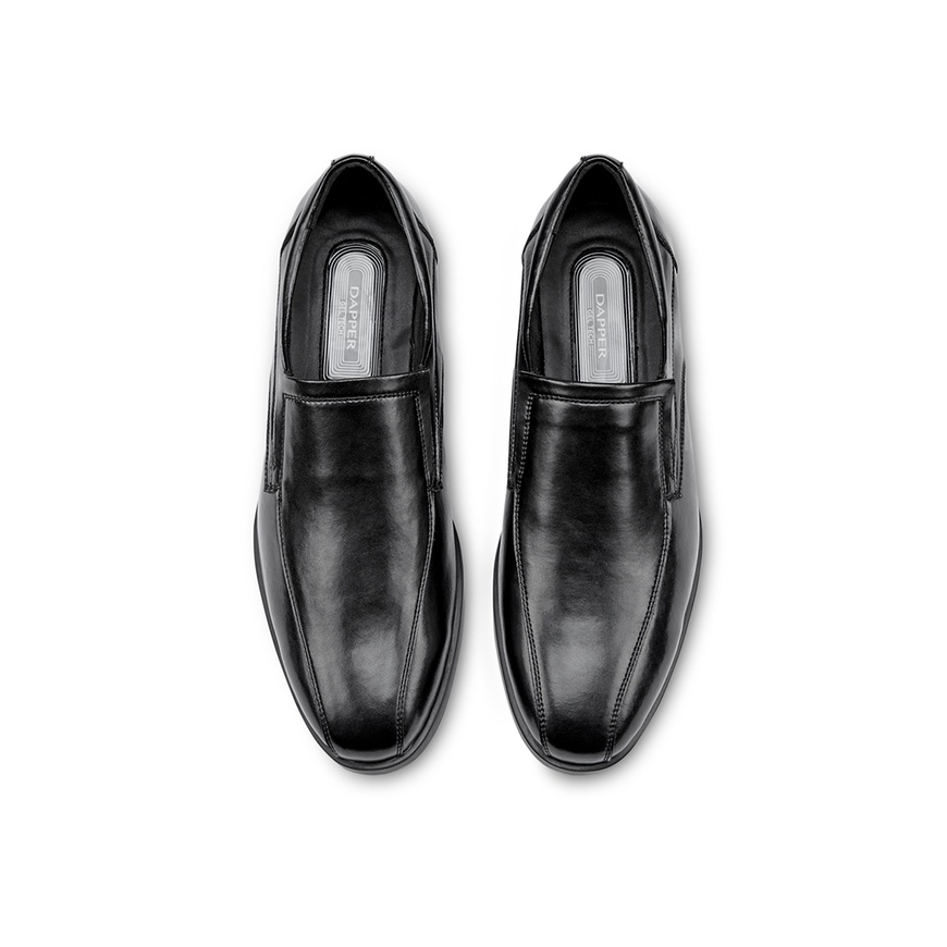 DAPPER รองเท้าทำงาน GEL-Tech Microfiber Plain-Toe Loafers สีดำ ...