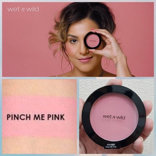 Wet n Wild Coloricon Blush •สี Pinch Me Pink 6g.ใหม่!สี Pinch Me Pink (มีชิมเมอร์) สีชมพูเบาๆ ปัดแล้วพวงแก้มดูระเรื่อ ใส