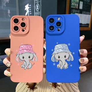 เคสโทรศัพท์มือถือ ขอบสี่เหลี่ยม ลายช้างเด็กทารก สําหรับ Samsung Galaxy A33 A53 A73 5G A32 A52S A72 A31 A41 A71