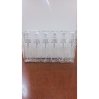 ขวดปั๊มPET 60 ml. ฝาขาว จำนวน 6 ใบ ราคา 100 บาท