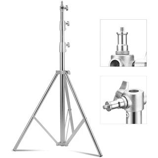 ขาตั้งไฟสแตนเลส 2.8เมตร Stainless Steel Light Stand สำหรับงานหนักสำหรับ Studio SoftBox MonoLight และอุปกรณ์ถ่ายภาพอื่น ๆ