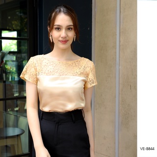 AMILA Blouse VE-B844 by VERONIQA ซาติน แขนสั้น IGPU22-4