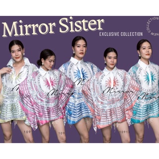 🔖ป้าย MiRRoRSiSTER เสื้อเชิ้ตทรงปีกค้างคาวสี่เหลี่ยม ลายลัคนาราศี