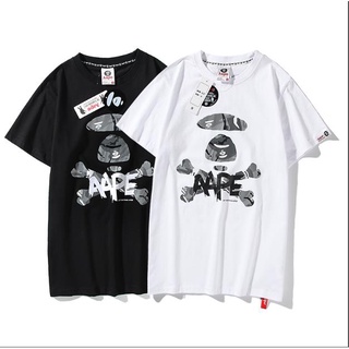 Aape เสื้อยืดแขนสั้น ผ้าฝ้าย พิมพ์ลาย แฟชั่นสําหรับผู้ชาย และผู้หญิง