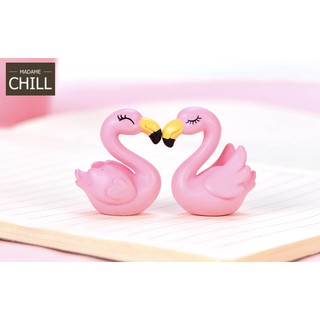 [MC879] ตุ๊กตุ่นจิ๋ว ฟลามิงโก้ สีชมพู แสนหวาน 🦩 (1 คู่ ราคา 20 บาท)