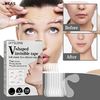 BT 100Pcs Sticker Invisible Thin V-Shape Face Facial Label Lift Up Adhesive Tape AS