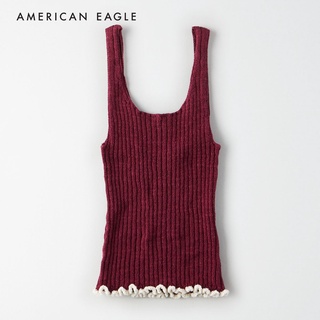 American Eagle Ribbed Cropped Sweater Tank top เสื้อกล้าม ผู้หญิง สเวตเตอร์ ครอป (WCL 034-8515-647)