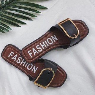 [Pre] Metal buckle tip sandals slippers