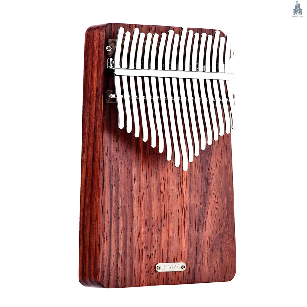 [In Stock] Lingting K17A 17-คีย์สติ๊กเกอร์ Tuning Piano Kalimba Mbira Sanza Padauk พร้อมกระเป๋าเคสสํ