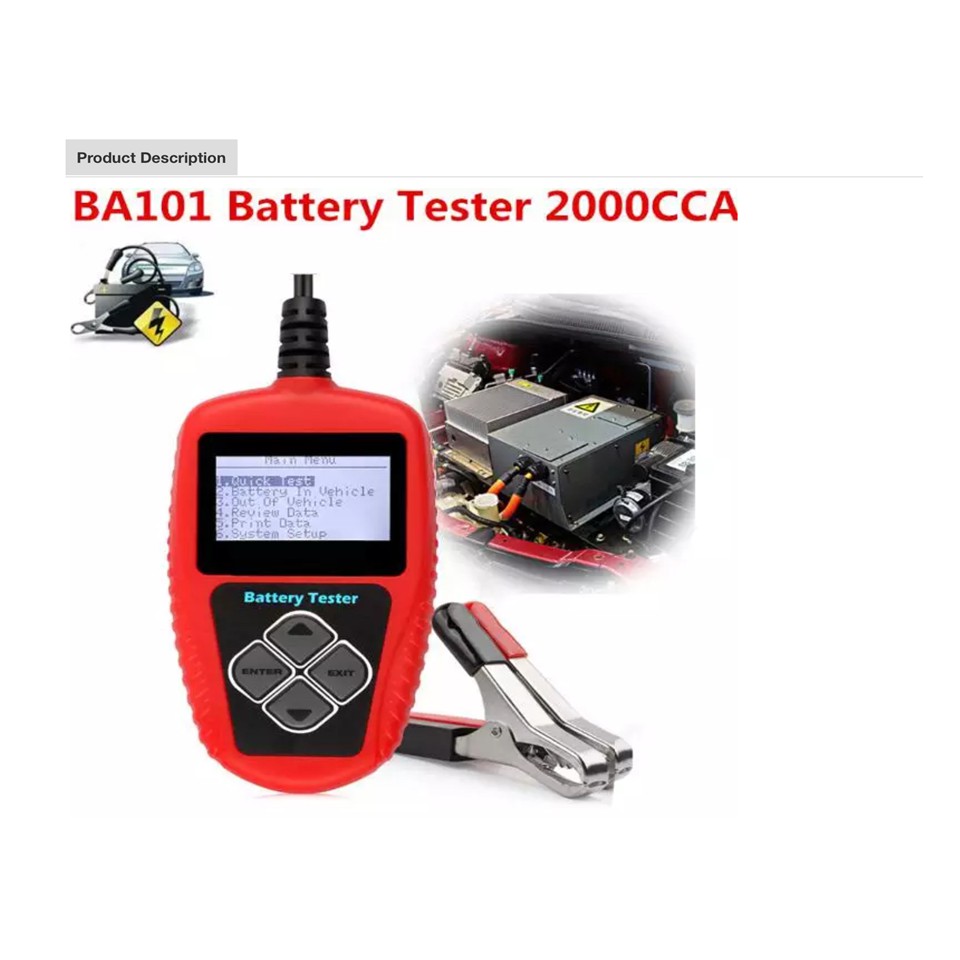 fløjl forbruger pensionist BA101 12V Auto Battery Tester เครื่องวัดวิเคราะห์แบตเตอรี่รถยนต์ 12 V |  Shopee Thailand