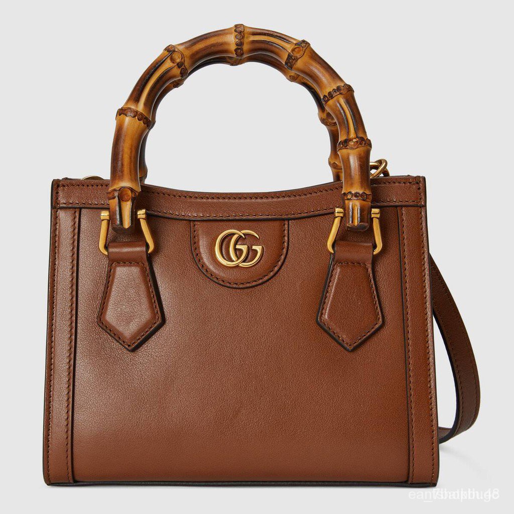 Gucci/New/Gucci Diana Bamboo Mini Tote Bag/Brown Leather/100% Genuine