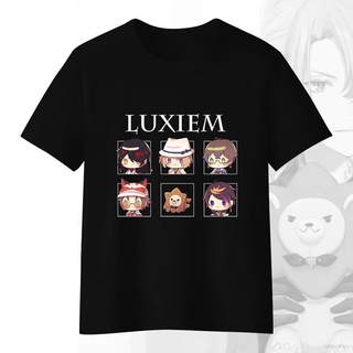 Yt3 NIJISANJI เสื้อยืดลําลอง แขนสั้น พิมพ์ลายกราฟฟิค Vtuber Luxiem ทรงหลวม สําหรับผู้ชาย ผู้หญิง TY3