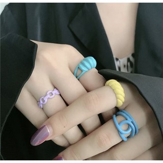Rings พร้อมส่ง แหวนแฮนด์เมด สีสันสดใสเวอร์🥞💙