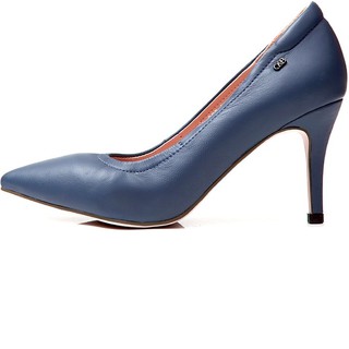 O&amp;B รองเท้าส้นสูงหนังแกะ รุ่น DIANA HEELS 3.2" in Denim blue