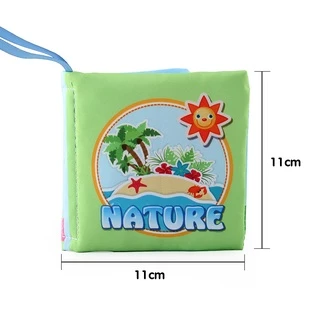 Babypartys หนังสือผ้า กันน้ำ เสริมพัฒนาการเด็ก หนังสือรูปภาพ มีเสียงกรอบแกรบ ของเล่นเด็ก