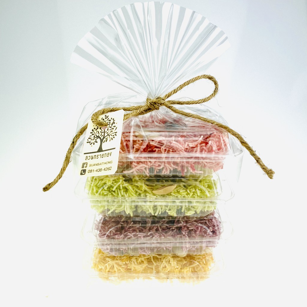 หมี่กรอบ รวมรสผลไม้ 4กล่อง(น้ำหนักรวม 230 กรัม)